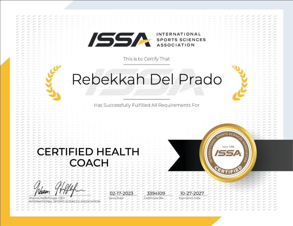 ISSA Certified Health Coach